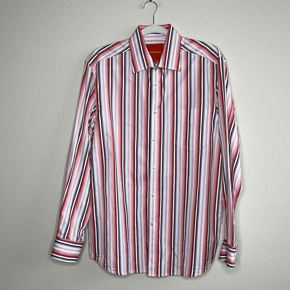 Tommy Bahamas 100% Cotton Long Sleeve Button Down Shirt